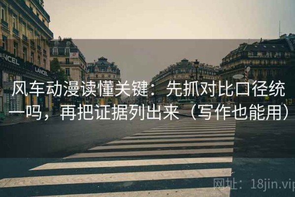 风车动漫读懂关键：先抓对比口径统一吗，再把证据列出来（写作也能用）