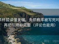 茶杯狐读懂关键：先抓概率被写死吗，再把引用补完整（评论也能用）