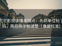 可可影视读懂关键点：先抓单位标了吗，再把例子标清楚（像做校准）