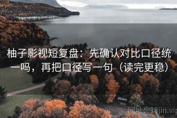 柚子影视短复盘：先确认对比口径统一吗，再把口径写一句（读完更稳）