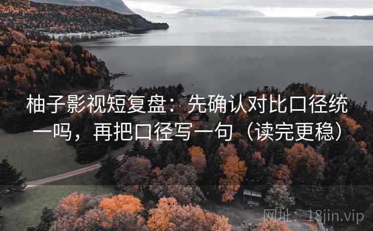 柚子影视短复盘：先确认对比口径统一吗，再把口径写一句（读完更稳）